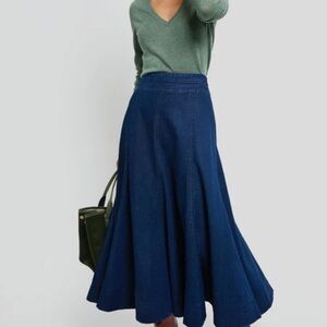 Tuckernuck Deep Blue Maxi Skirt